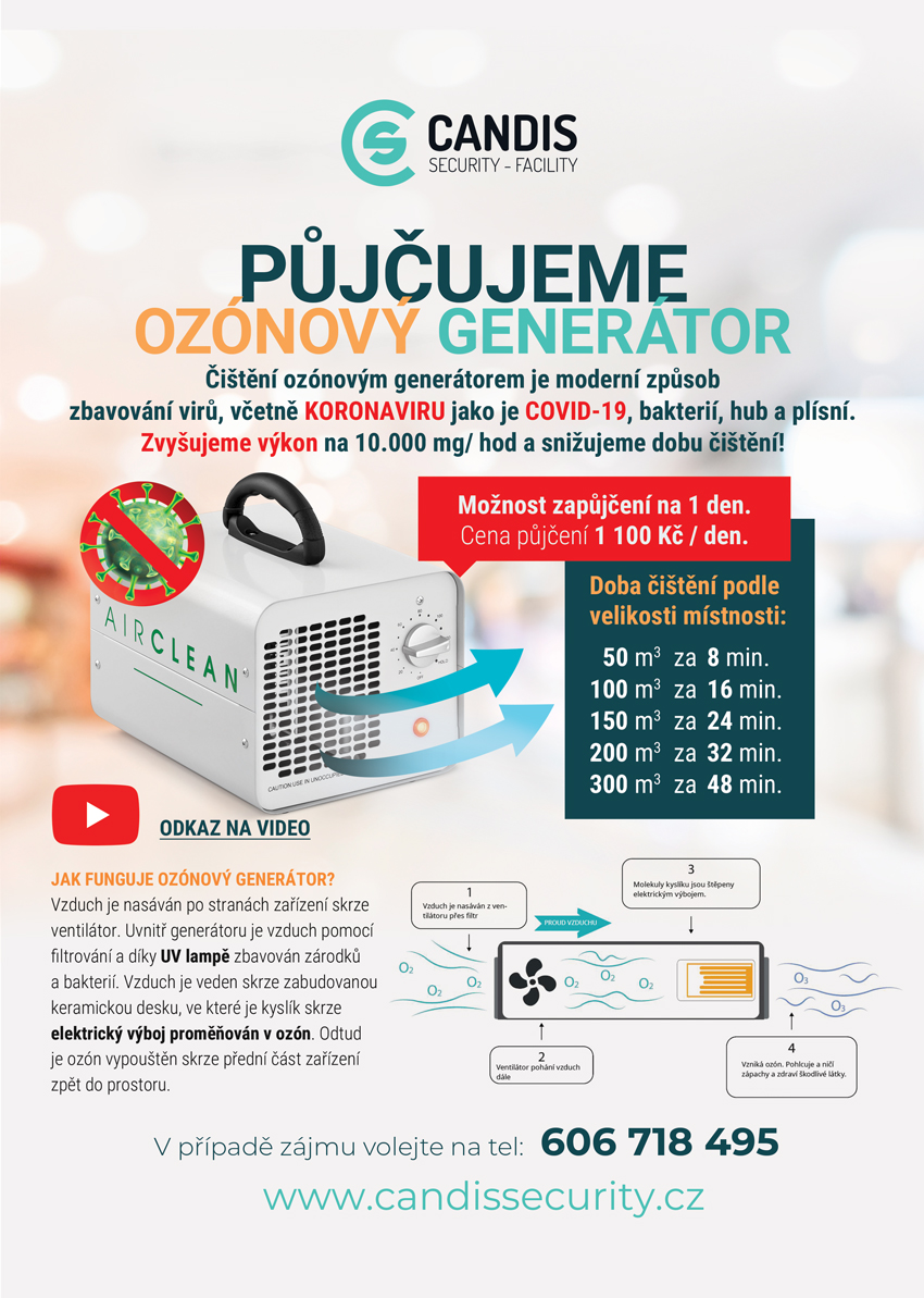Půjčujeme ozónový generátor